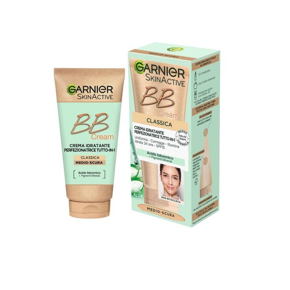 Garnier BB Crema Idratante Classica Tutto in 1 Medio Scura 50 Ml