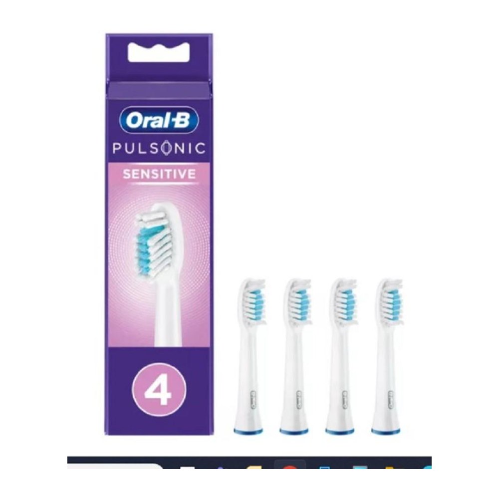 Oral-B Pulsonic Sensitive Testine di Ricambio per Spazzolino Elettrico 4 Pz