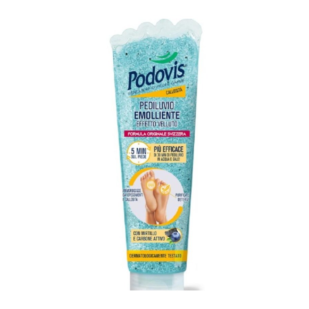 Podovis Pediluvio Gel Emolliente Effetto Velluto Mirtillo e Carbone 150 ml