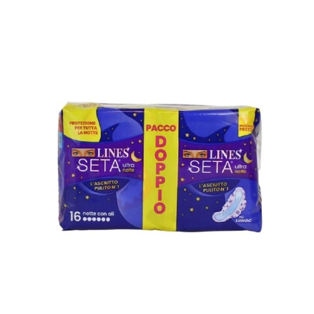 Lines Seta Ultra Notte Lungo con Ali 16 Pz