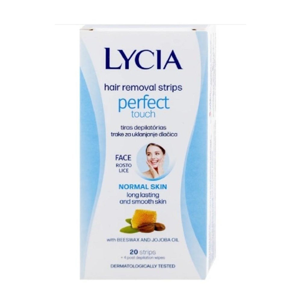 Lycia Strisce Depilatorie Viso Perfect Touch Olio di Jojoba 20 Pz
