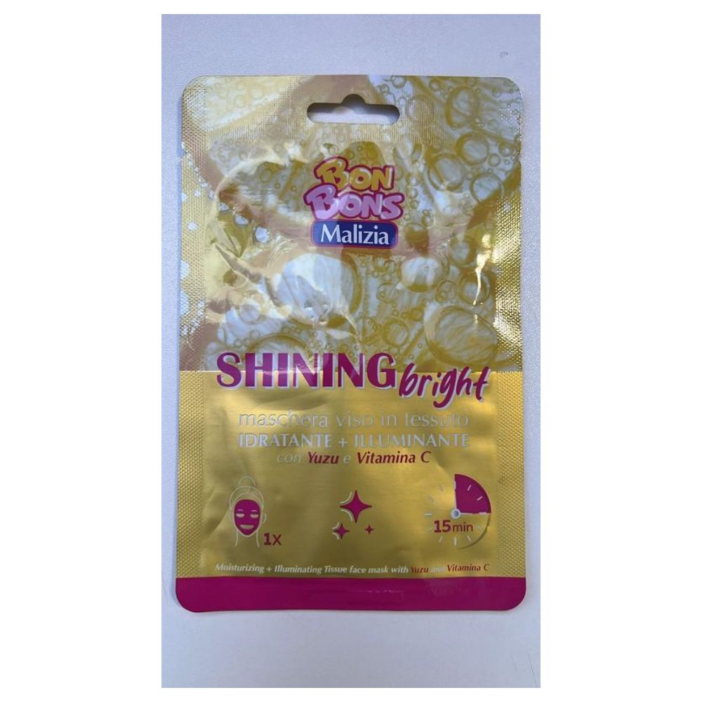 Malizia Bon Bons Shining Bright Maschera Viso Idratante e Illuminante