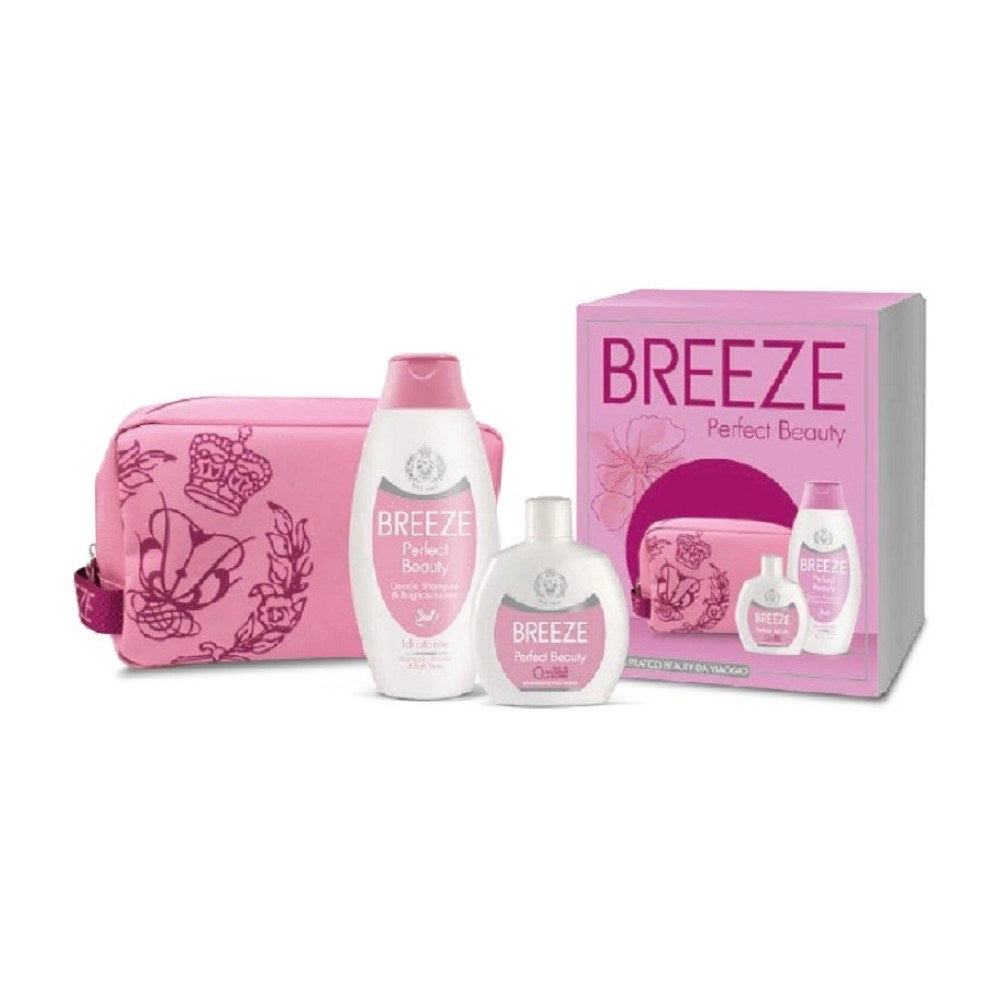 Breeze Perfect Beauty Coffret Deo 100Ml + Doccia Shampoo 400Ml + Beauty Bag