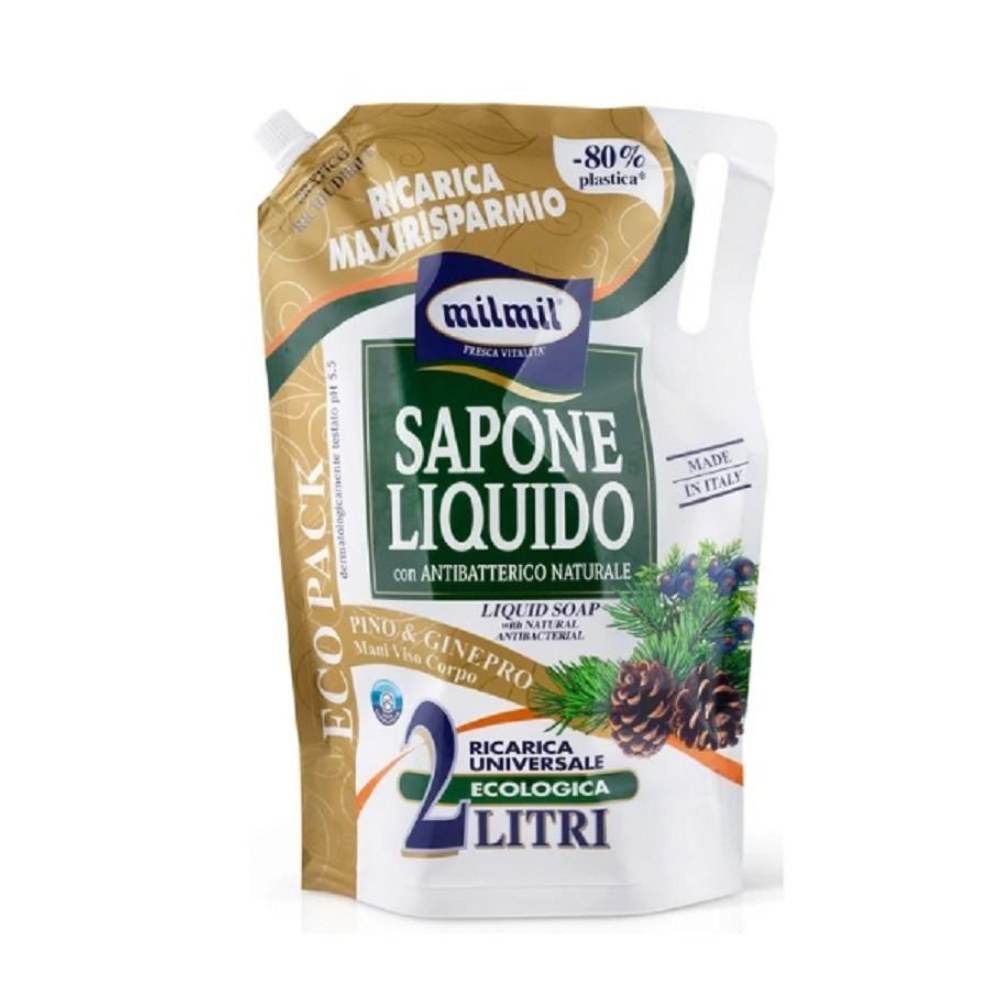Milmil Sapone Liquido Maxi Ricarica Pino e Ginepro 2000 ml