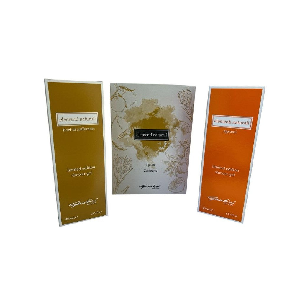Gandini Elementi Naturali Coffret 2 X Shower Gel 400Ml Agrumi + Zafferano