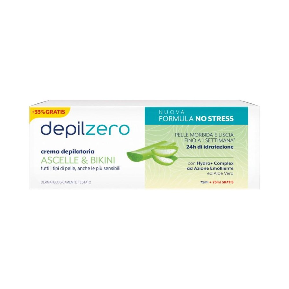 Depilzero Crema Depilatoria Ascelle e Bikini con Aloe 75 ml