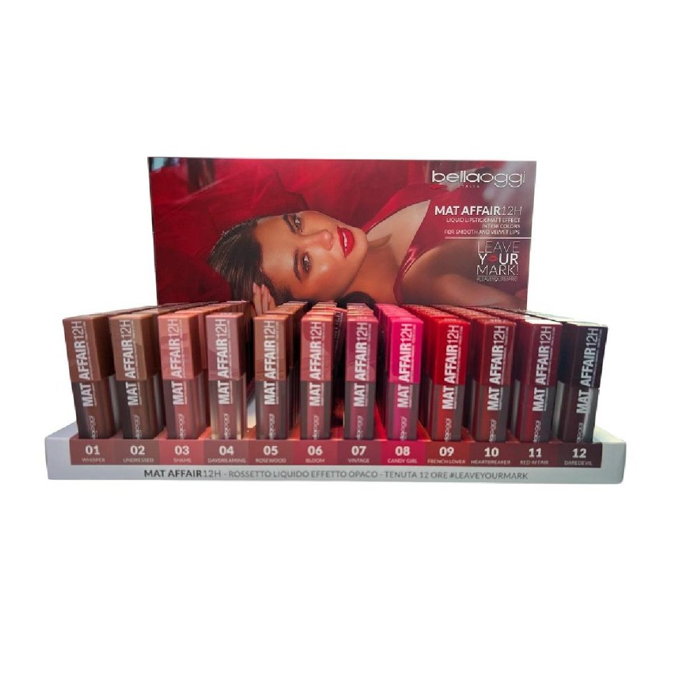 Bellaoggi Expo Mat Affair Rossetto Liquido Effetto Opaco 88pz+tst