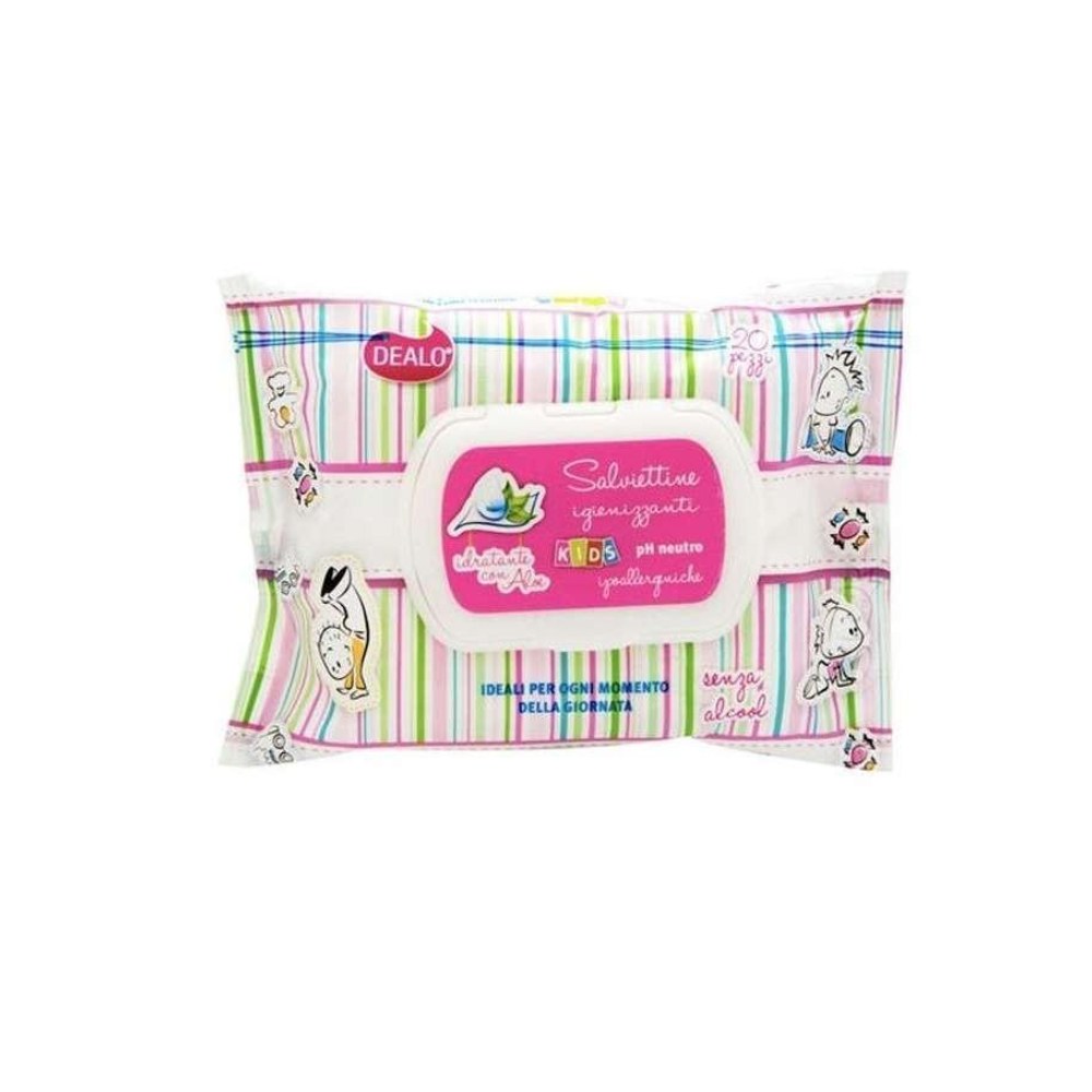 Dealo Salviettine Imbevute Aloe e Olio di Mandorle Kids 20 Pz