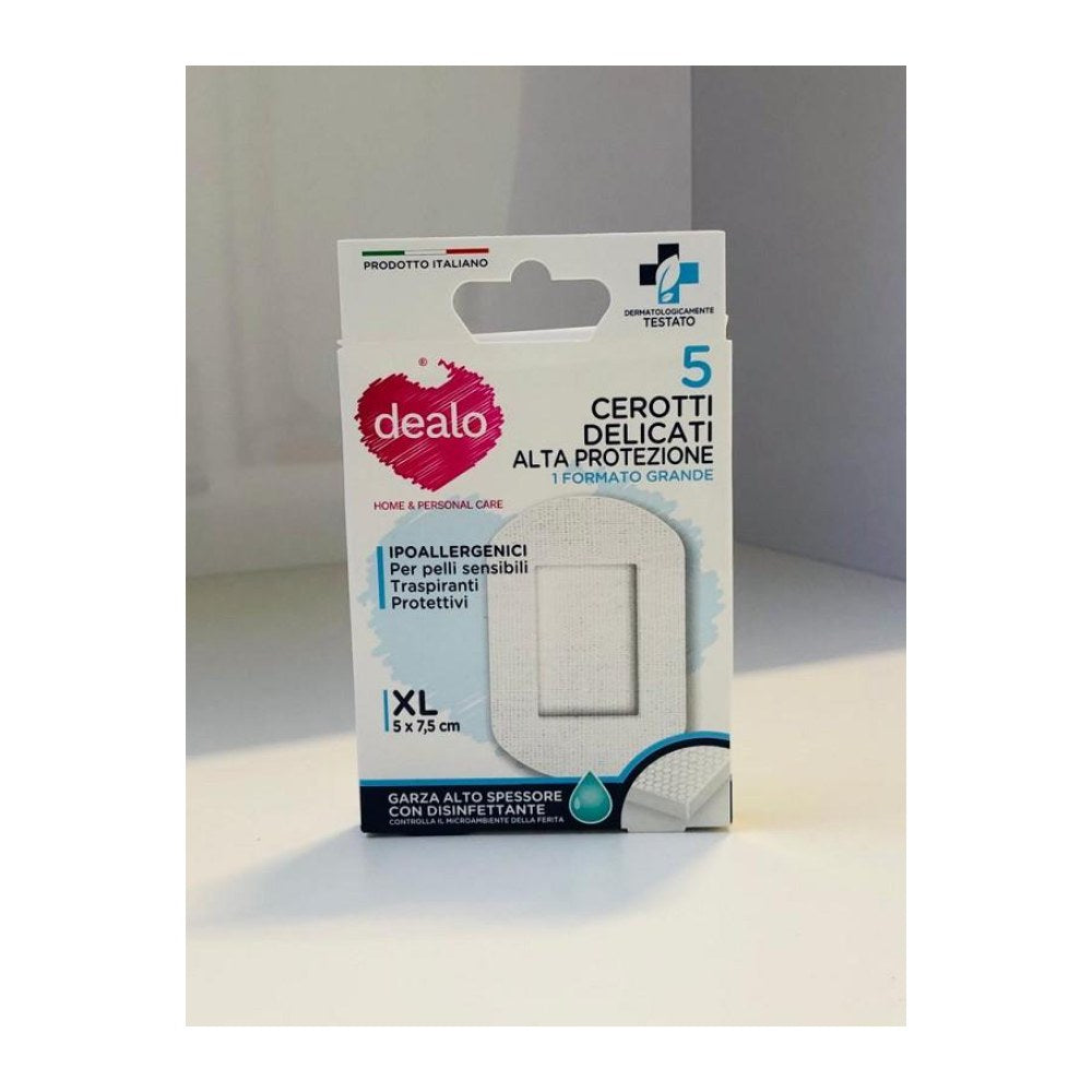 Dealo Cerotti Delicati Alta Protezione XL 5 Pz