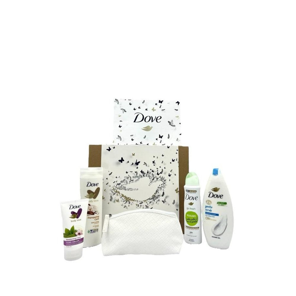 Dove Detox Coffret Deo 150Ml + Shower Gel 250Ml + Body Lotion 250Ml + Crema Mani 75Ml + Pochette