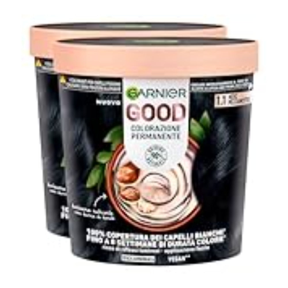 Garnier Good Colorazione Permanente 1.10 Nero Mezzanotte Copertura Totale