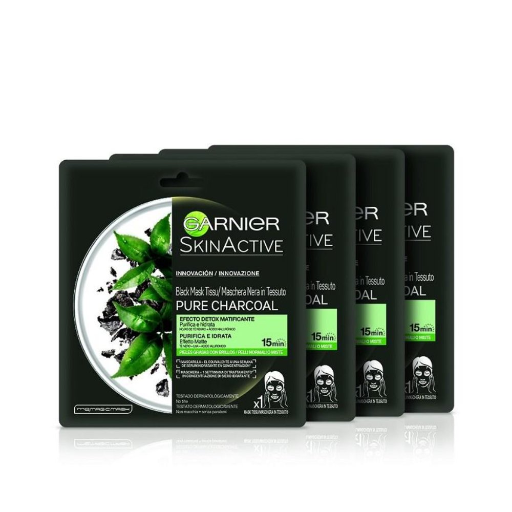 Garnier Pure Charcoal Maschera Nera in Tessuto Detox