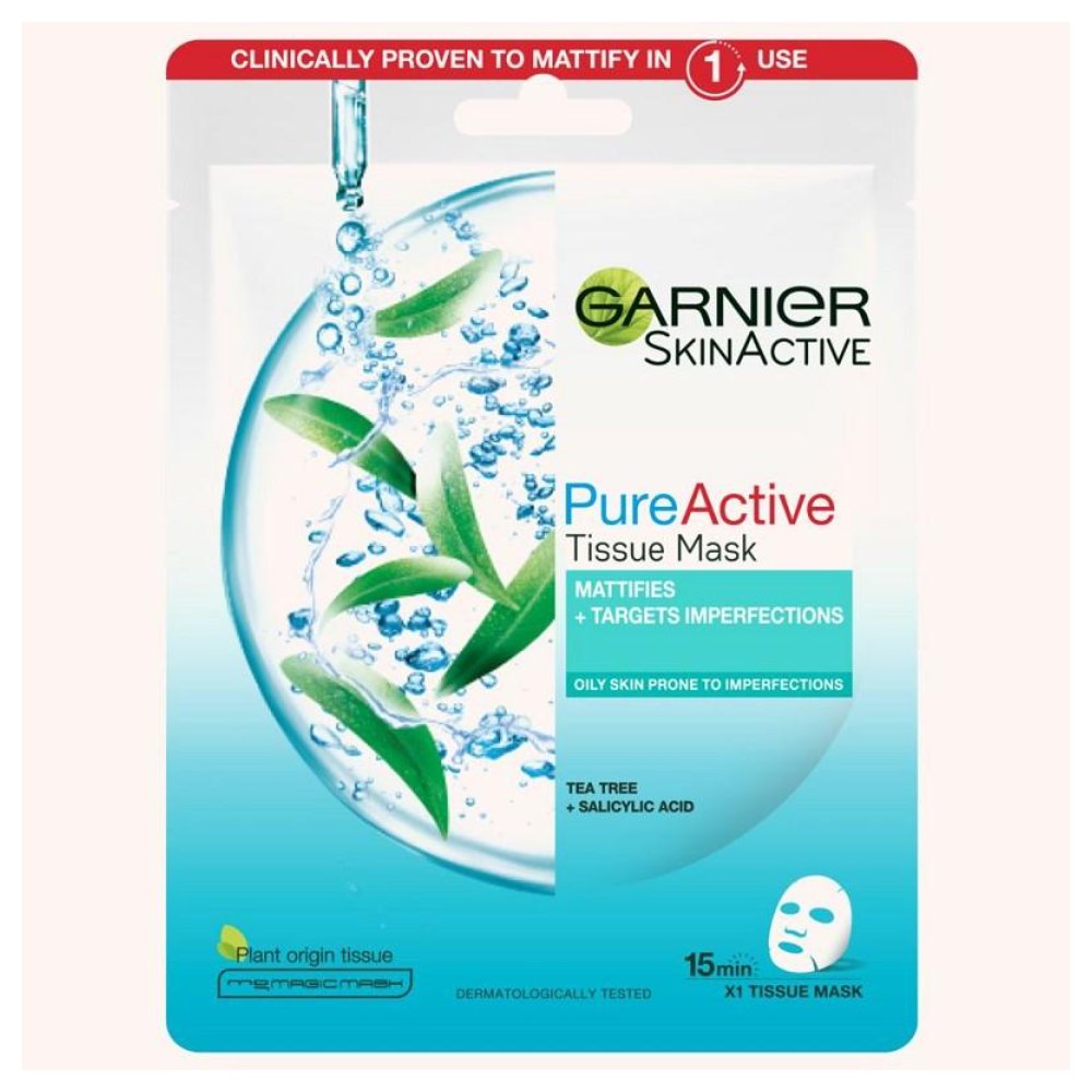 Garnier Skin Active Maschera in Tessuto Opacizzante Pelle Grassa 23 Gr