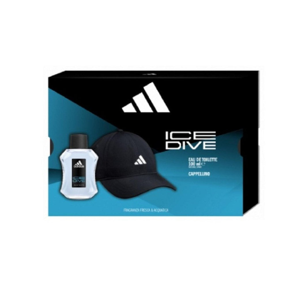Adidas Ice Dive Coffret EDT 100Ml + Cappellino New 2025