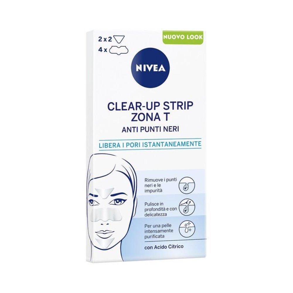 Nivea Visage Clear-Up Strip Zona T Punti Neri 6 Cerotti