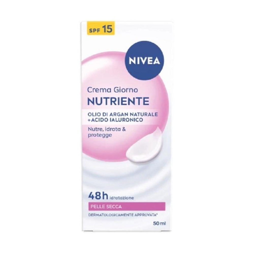 Nivea Crema Giorno Nutriente Argan e Acido Ialuronico SPF15 50 ml
