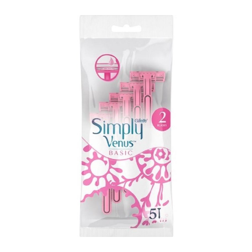 Gillette Simply Venus 2 Basic Rasoio Donna x5
