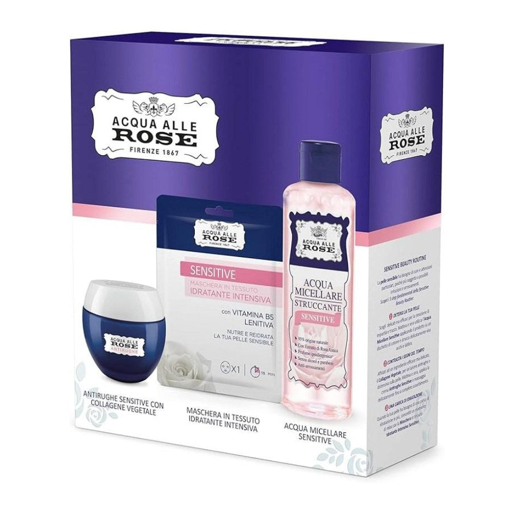 Acqua Alle Rose Coffret Acqua Micellare 200Ml + Crema Antirughe 50Ml + Maschera