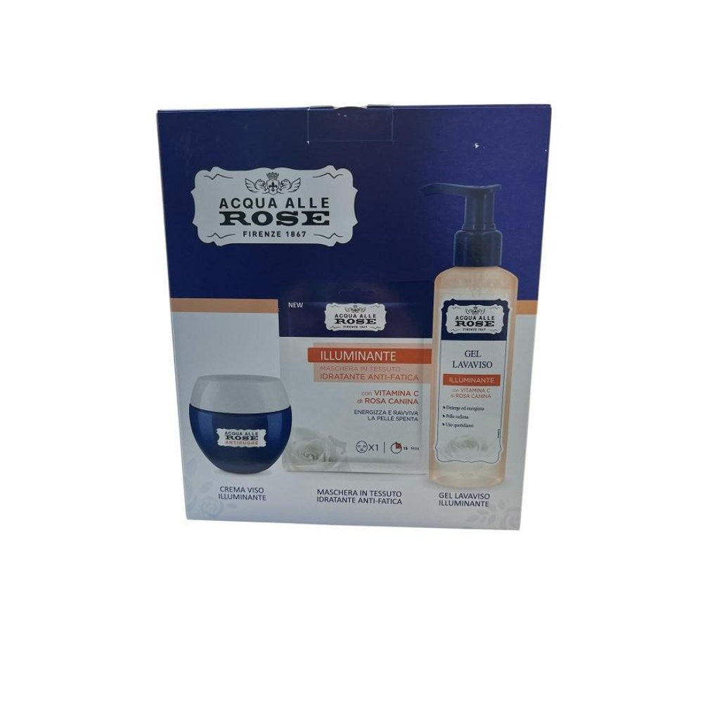 Acqua Alle Rose Coffret Crema Viso 50Ml + Gel Illuminante 200Ml + Maschera