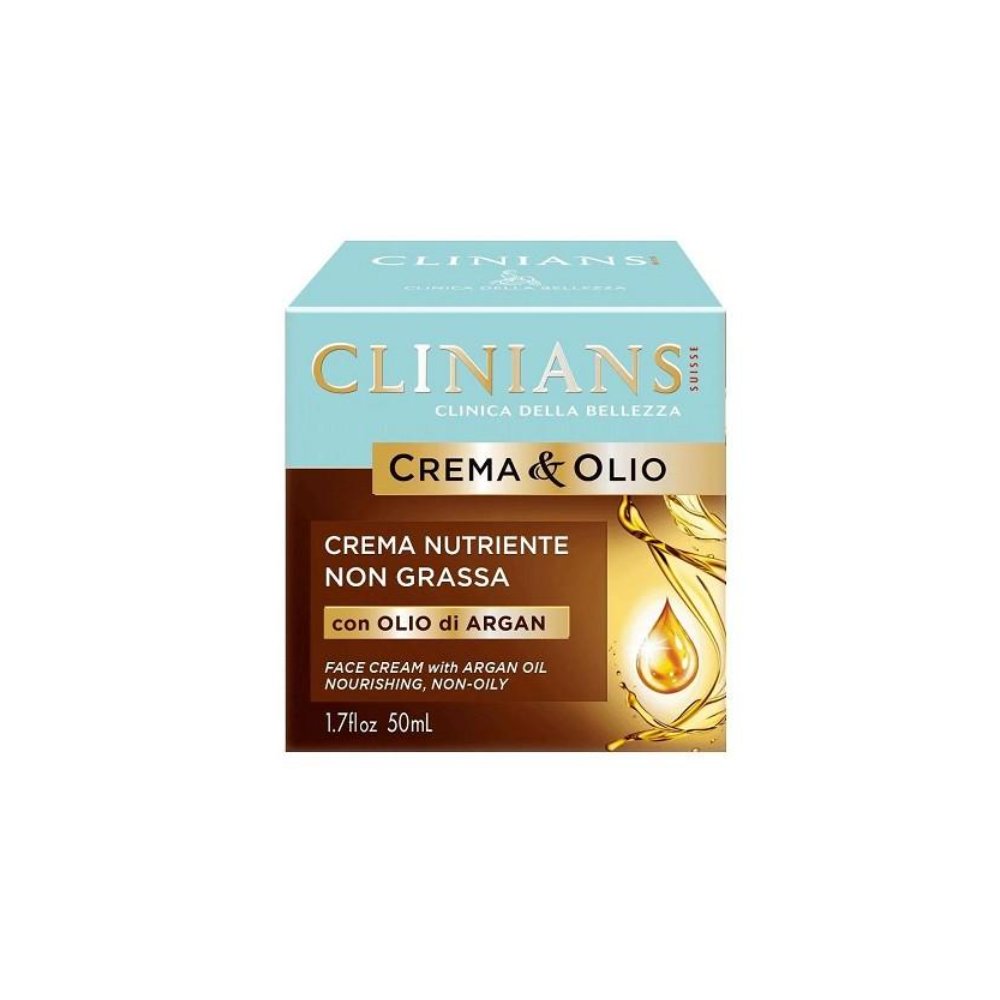 Clinians Crema&Olio Crema Nutriente Non Grassa Con Olio Di Argan 50 Ml