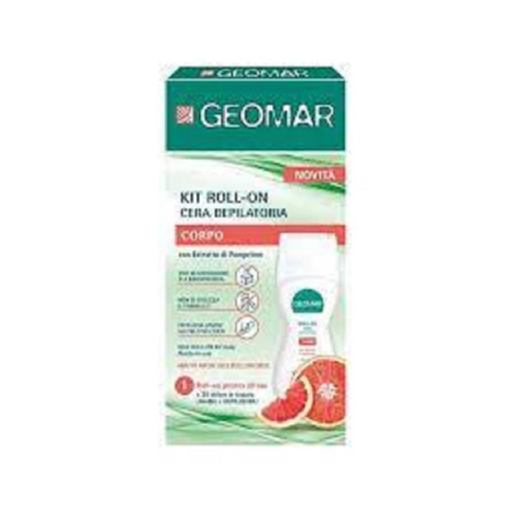 Geomar Kit Roll-On Cera Depilatoria Corpo + 20 Strisce Lavabili 100 ml
