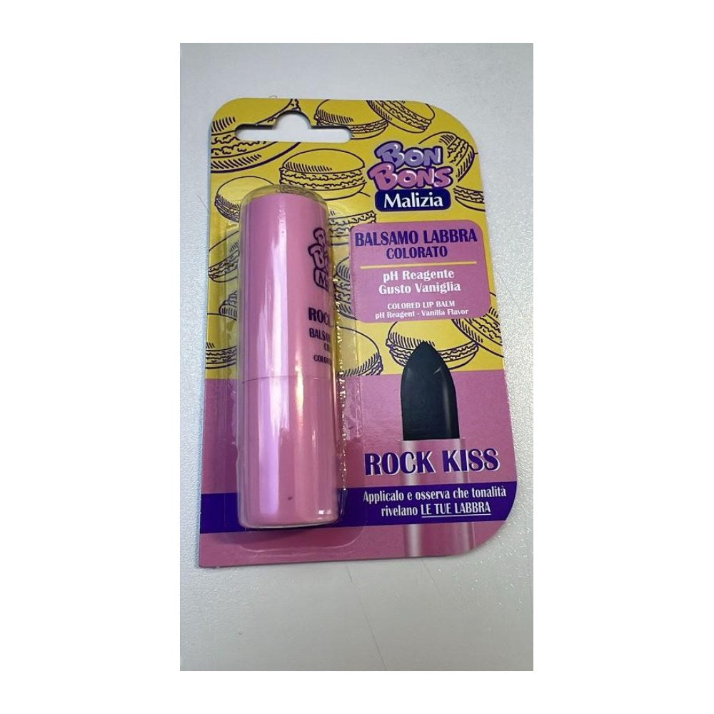 Malizia Bon Bons Balsamo Labbra Colorato Gusto Vaniglia Rock Kiss