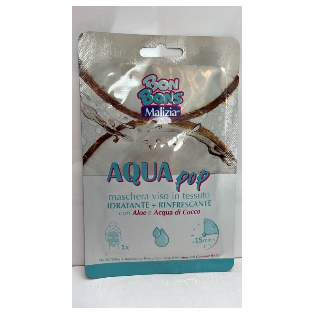 Malizia Bon Bons Aqua Pop Maschera Viso Idratante e Rinfrescante