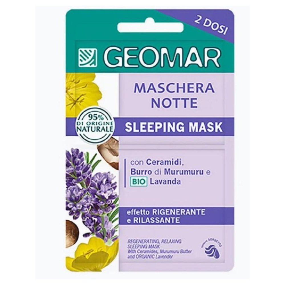 Geomar Maschera Viso Notte Effetto Rigenerante e Rilassante 2 Dosi