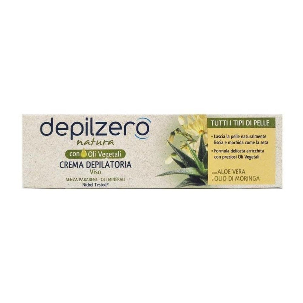 Depilzero Crema Depilatoria Viso Natura Aloe Vera e Moringa 50 ml