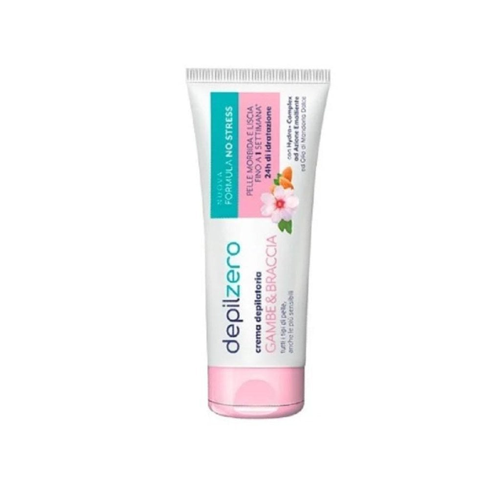 Depilzero Crema Depilatoria Gambe e Braccia con Olio Mandorle 200 ml