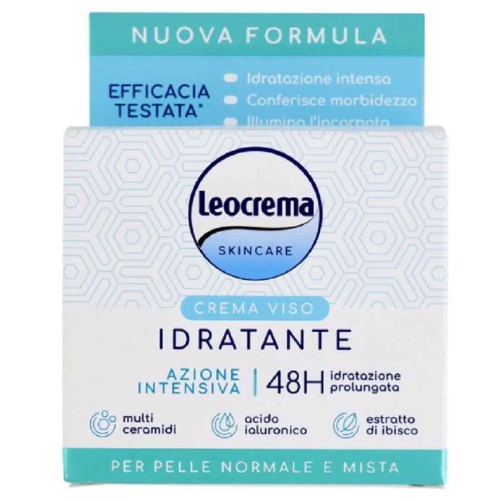 Leocrema Crema Viso Idratante per Pelli Normali e Miste 50 ml