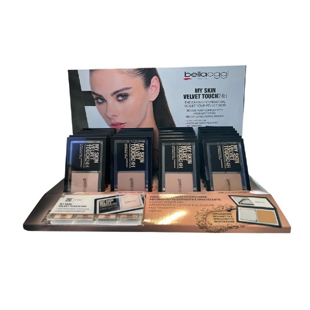 Bellaoggi Expo My Skin Velvet Touch 24h Fondotinta in Polvere 24pz+Tst