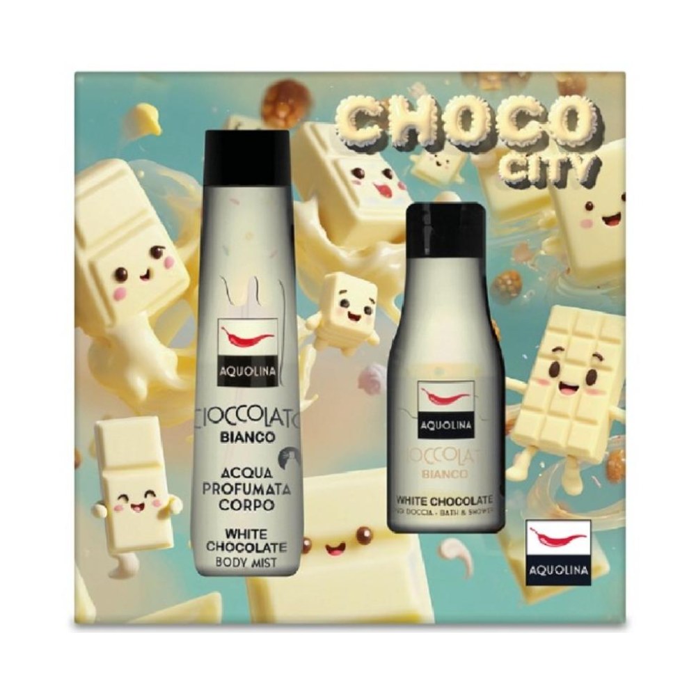 Aquolina Choco City Coffret Antitraspirante 150Ml + Shower Gel 125Ml Cioccolato Bianco