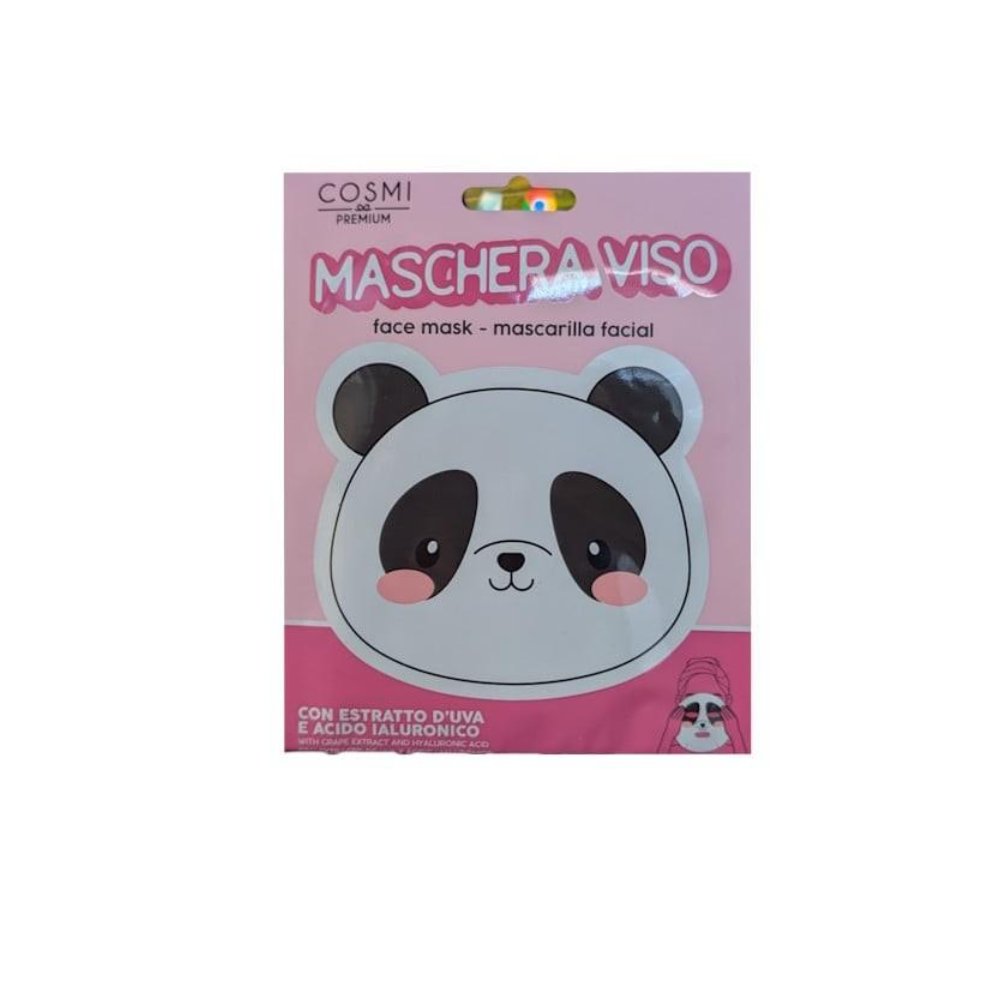 Cosmi Maschera Viso Panda Con Estratto Di Uva E Acido Ialuronico
