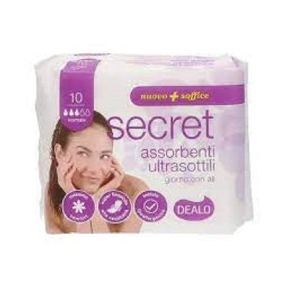 Dealo Secret Assorbenti Ultrasottili con Ali 10 Pz