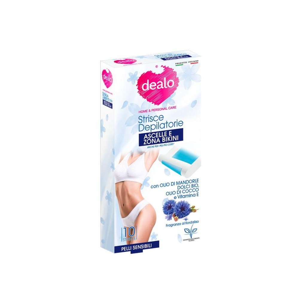 Dealo Strisce Depilatorie Ascelle e Inguine 10 Pz