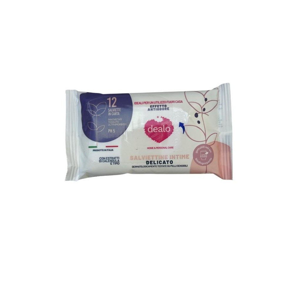 Dealo Salviettine Intime Delicato Effetto Antiodore 12 Pz