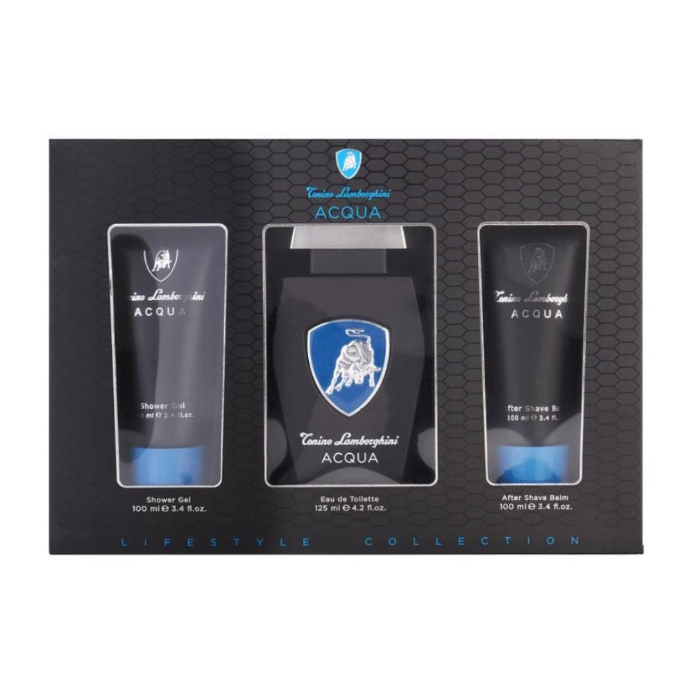 Tonino Lamborghini Acqua Coffret EDT 125Ml + A/S Balm 100Ml + S/G 100Ml