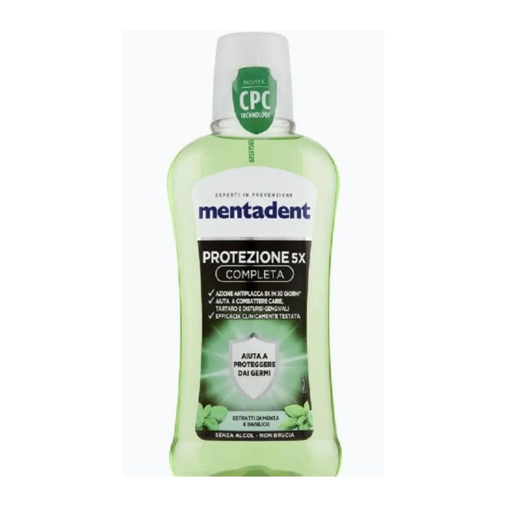 Mentadent Collutorio Protezione Attiva 5X Senza Alcool CPC Tech 500 ml