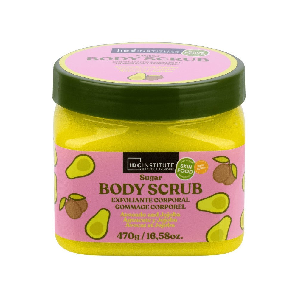 IDC Institute Body Scrub Avocado e Zucchero di Jojoba 470 g