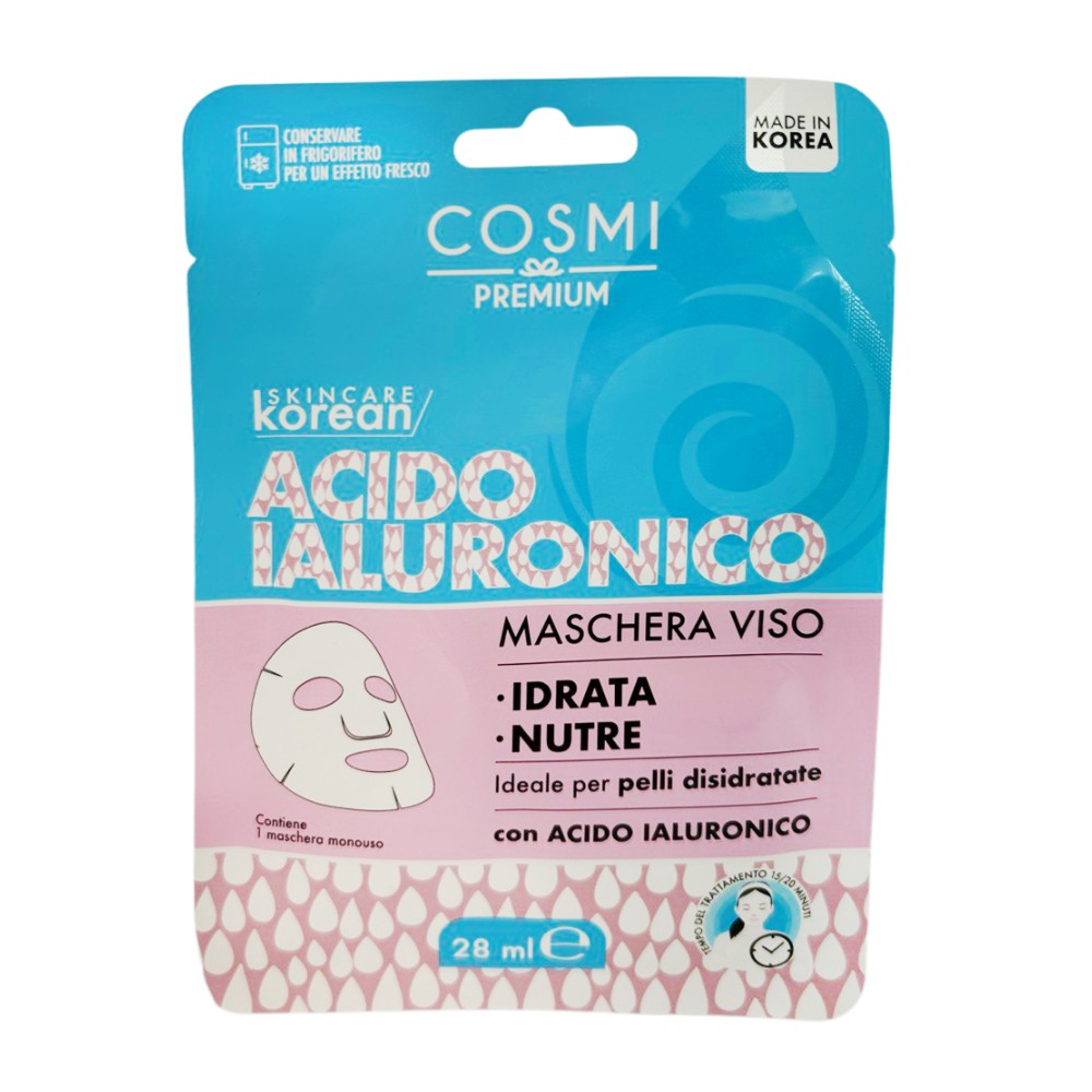 Cosmi Maschera Viso Glass Skin Con Acido Ialuronico Diventa Trasparente