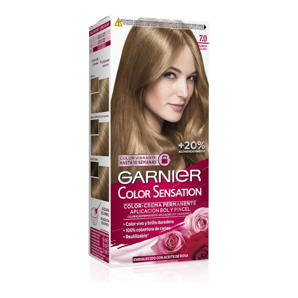 Garnier Color Sensation 7.0 Biondo Luminoso Colorazione Crema Permanente